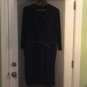 Navy Blue Faux wrap dress